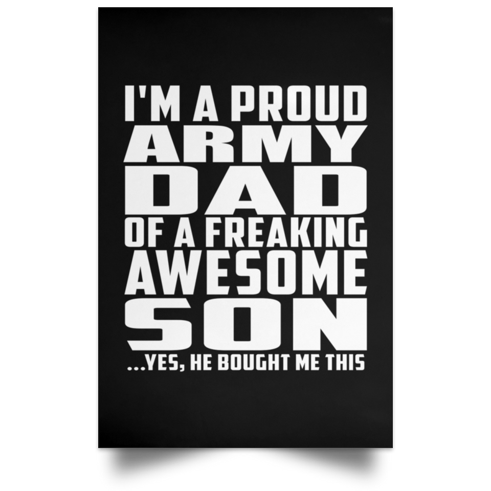 Proud Army Dad Of Awesome Son - Poster Portrait