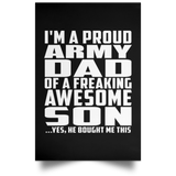 Proud Army Dad Of Awesome Son - Poster Portrait