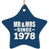 46th Anniversary Mr & Mrs Since 1978 - Star Ornament