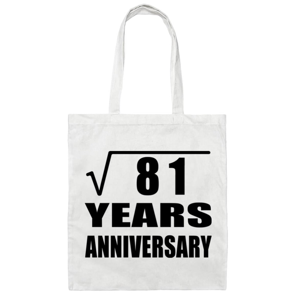 9th Anniversary Square Root of 81 Years Anniversary - Tote Bag White