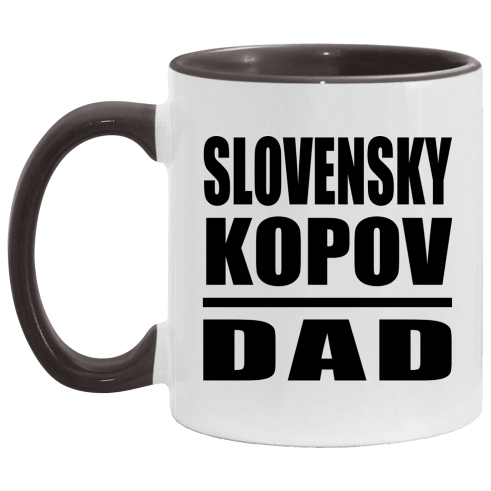 Slovensky Kopov Dad - 11oz Accent Mug Black