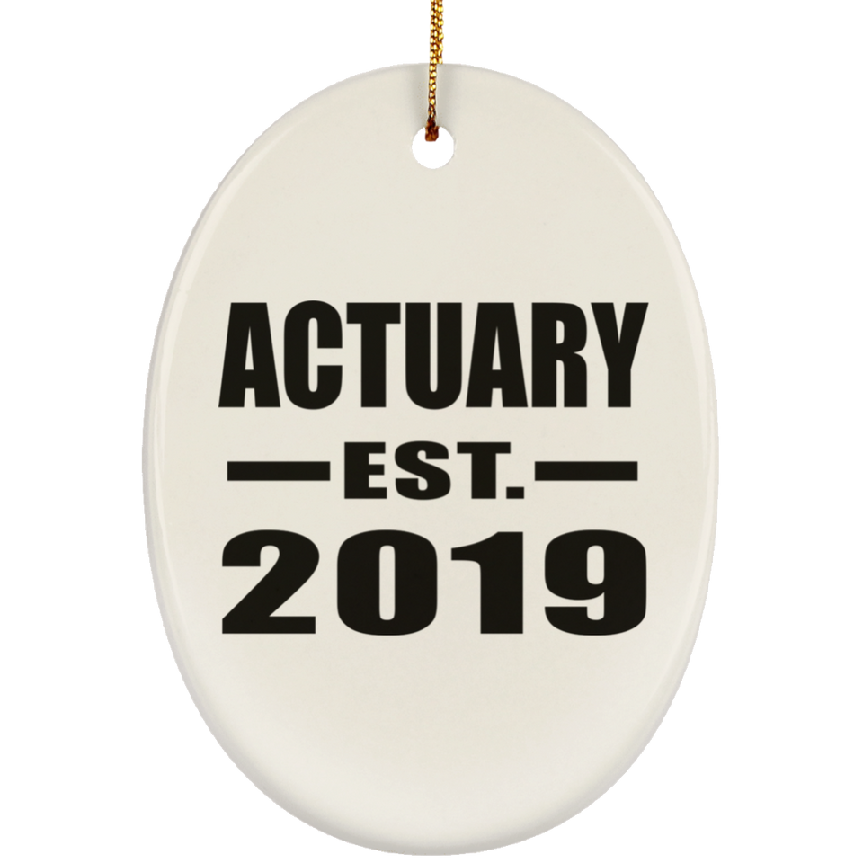 Actuary Established EST. 2019 - Oval Ornament