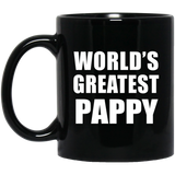 World's Greatest Pappy - 11 Oz Coffee Mug Black