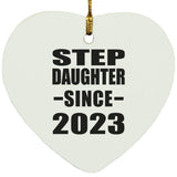 Step Daughter Since 2023 - Heart Ornament