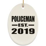 Policeman Established EST. 2019 - Oval Ornament