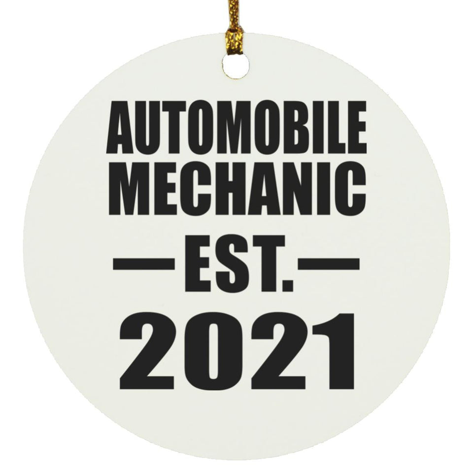 Automobile Mechanic Established EST. 2021 - Circle Ornament