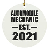 Automobile Mechanic Established EST. 2021 - Circle Ornament