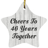 46th Anniversary Cheers To 46 Years Together - Star Ornament F