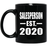 Salesperson Established EST. 2020 - 11oz Coffee Mug Black