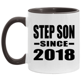 Step Son Since 2018 - 11oz Accent Mug Black