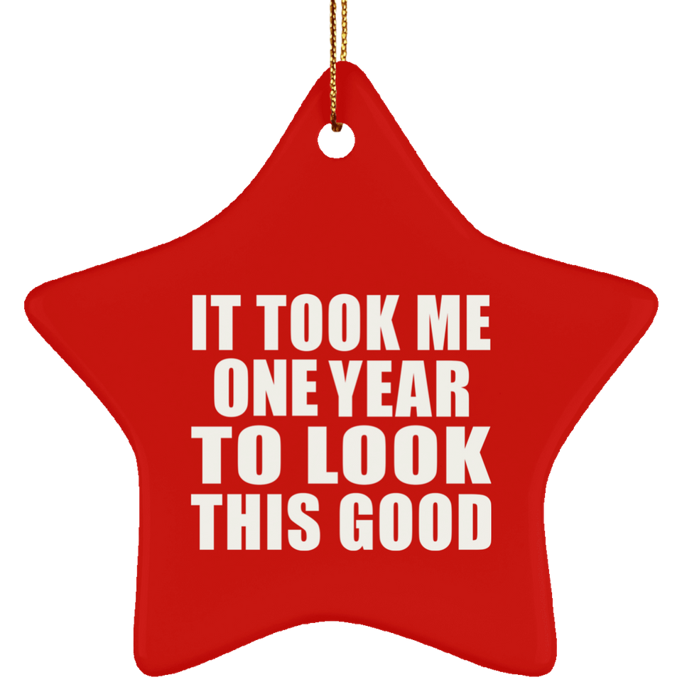 1st Birthday Took Me 1 Year To Look This Good - Star Ornament