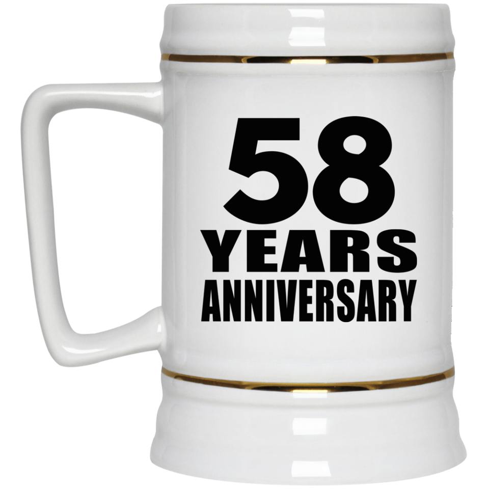 58th Anniversary 58 Years - Beer Stein