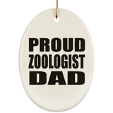 Proud Zoologist Dad - Oval Ornament