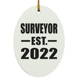 Surveyor Established EST. 2022 - Oval Ornament