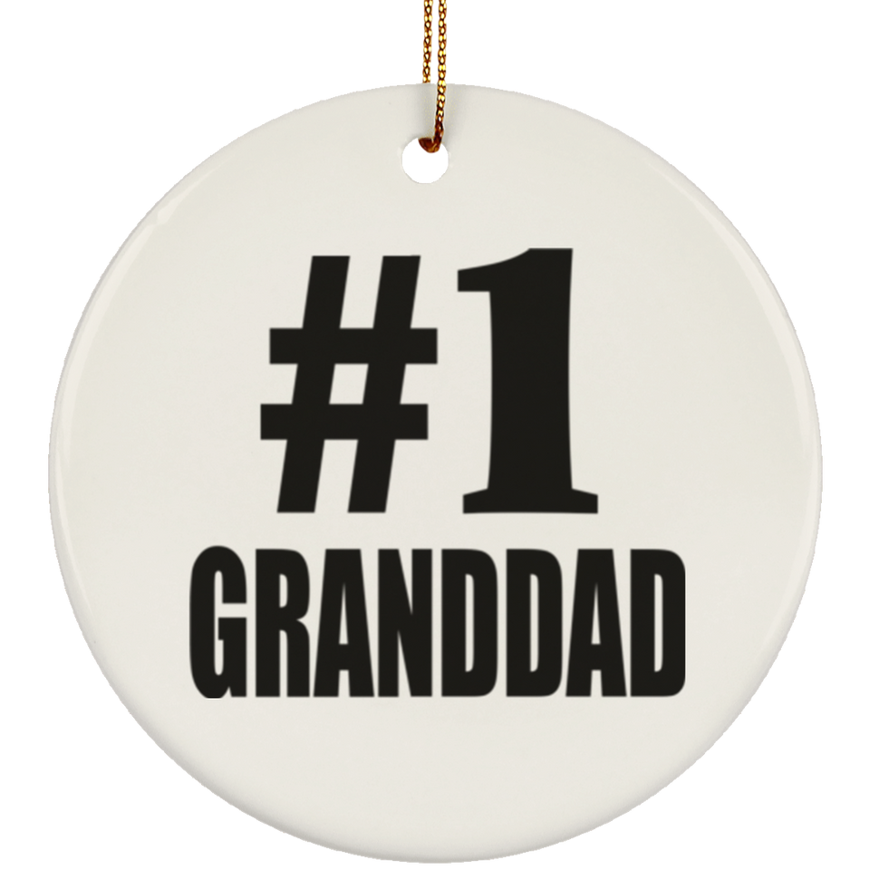Number One #1 Granddad - Circle Ornament