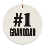 Number One #1 Granddad - Circle Ornament