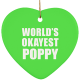 World's Okayest Poppy - Heart Ornament