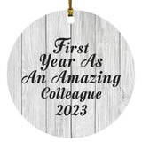 First Year As An Amazing Colleague 2023 - Circle Ornament F