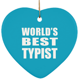 World's Best Typist - Heart Ornament