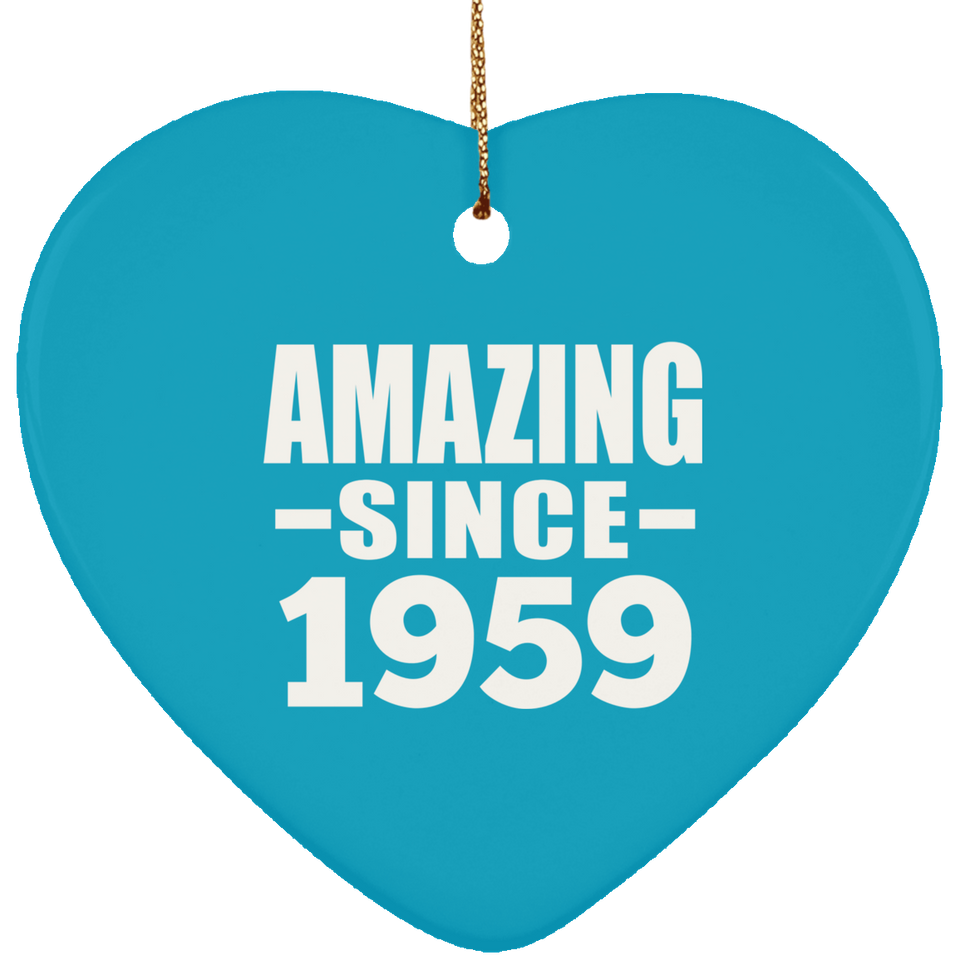 65th Birthday Amazing Since 1959 - Heart Ornament