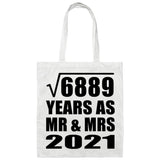 83rd Anniversary Square Root of 6889 Years As Mr & Mrs 2021 - Tote Bag White