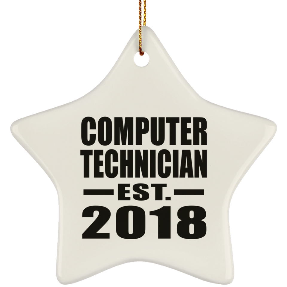 Computer Technician Established EST. 2018 - Star Ornament