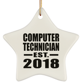 Computer Technician Established EST. 2018 - Star Ornament