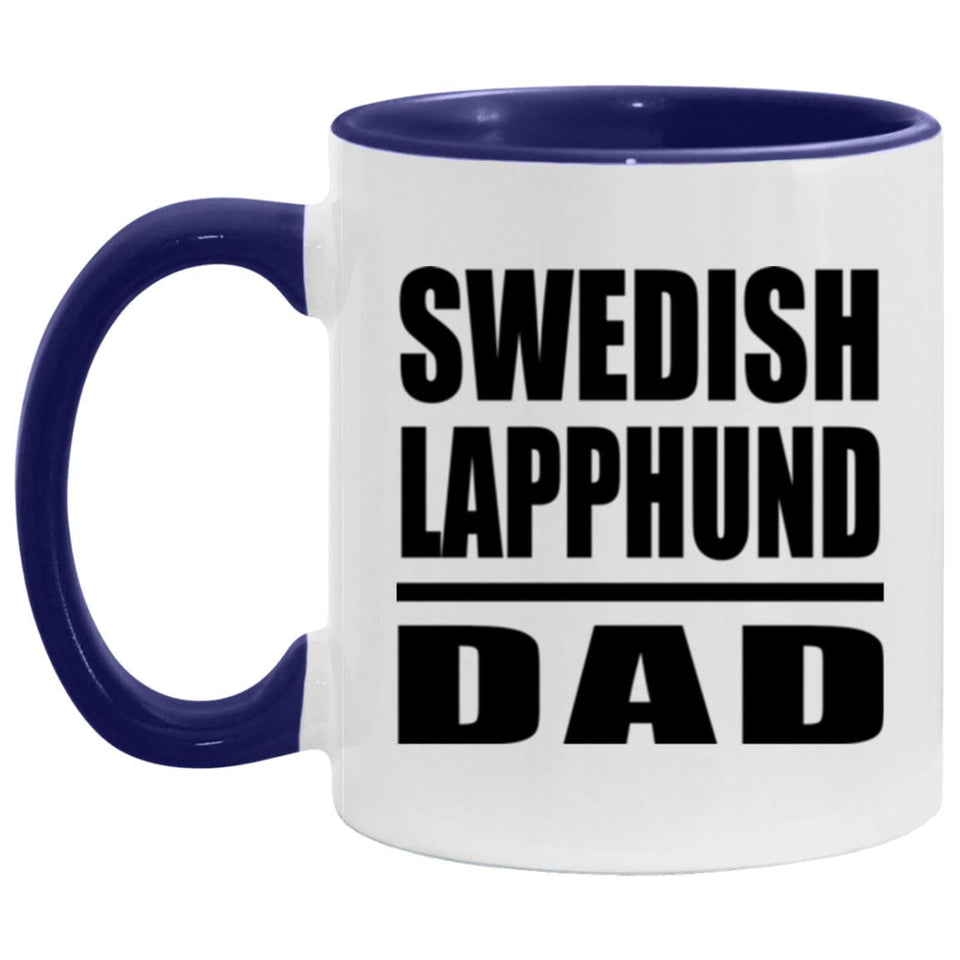 Swedish Lapphund Dad - 11oz Accent Mug Purple