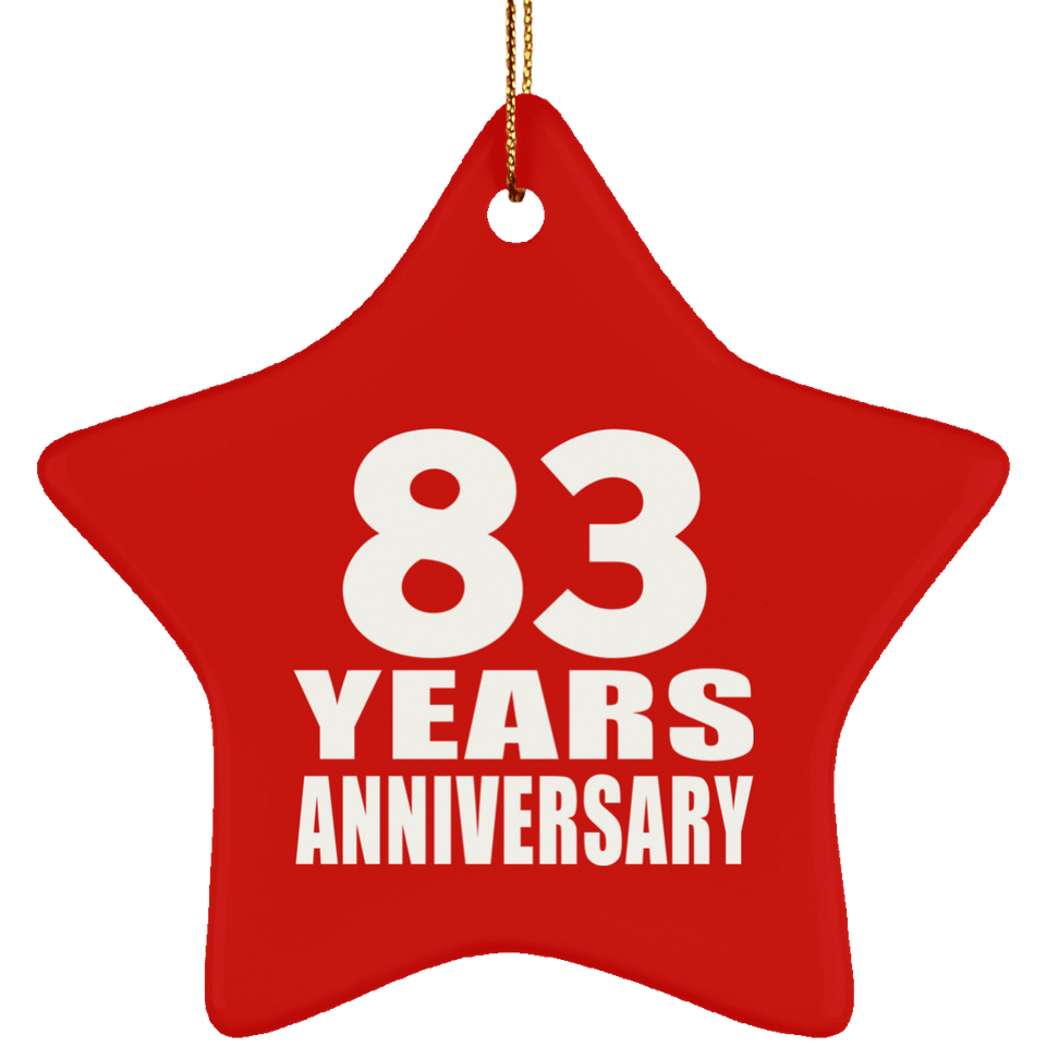 83rd Anniversary 83 Years - Star Ornament