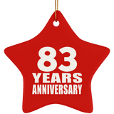 83rd Anniversary 83 Years - Star Ornament