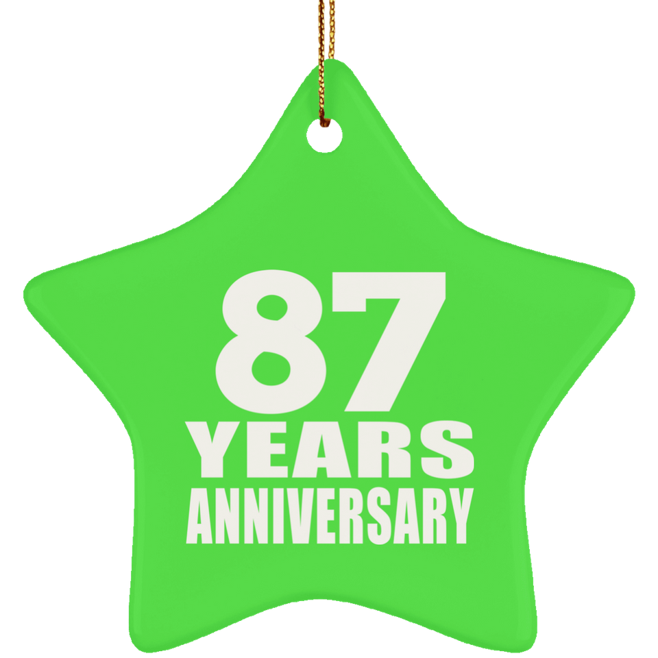 87th Anniversary 87 Years - Star Ornament