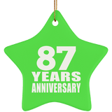87th Anniversary 87 Years - Star Ornament