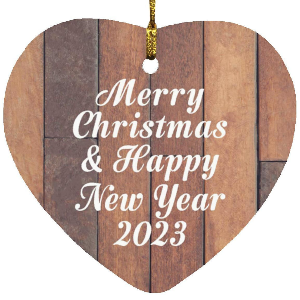 Merry Christmas & Happy New Year 2023 - Heart Ornament E