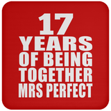 17th Anniversary 17 Years Of Being Mrs Perfect - Drink Coaster
