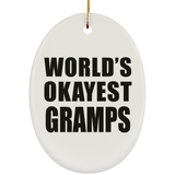 World's Okayest Gramps - Oval Ornament