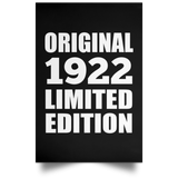 102nd Birthday Original 1922 Limited Edition - Poster Portrait