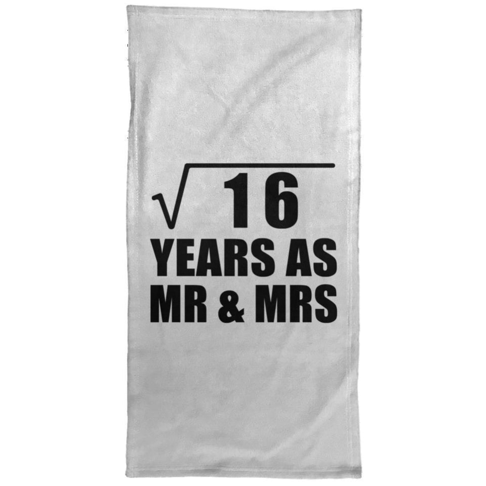 4th Anniversary Square Root of 16 Years As Mr & Mrs - Hand Towel