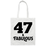 47th Birthday 47 & Fabulous - Tote Bag White