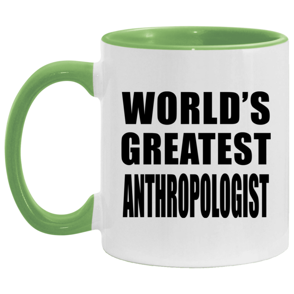 World's Greatest Anthropologist - 11oz Accent Mug Green
