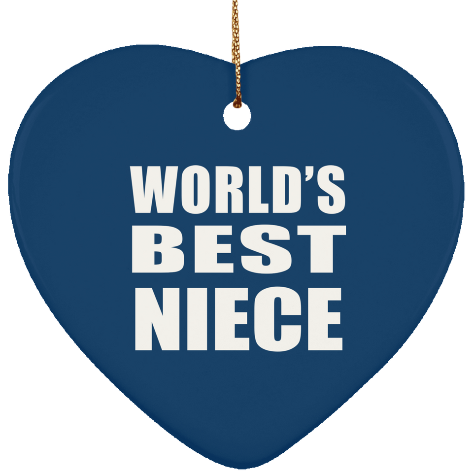 World's Best Niece - Heart Ornament
