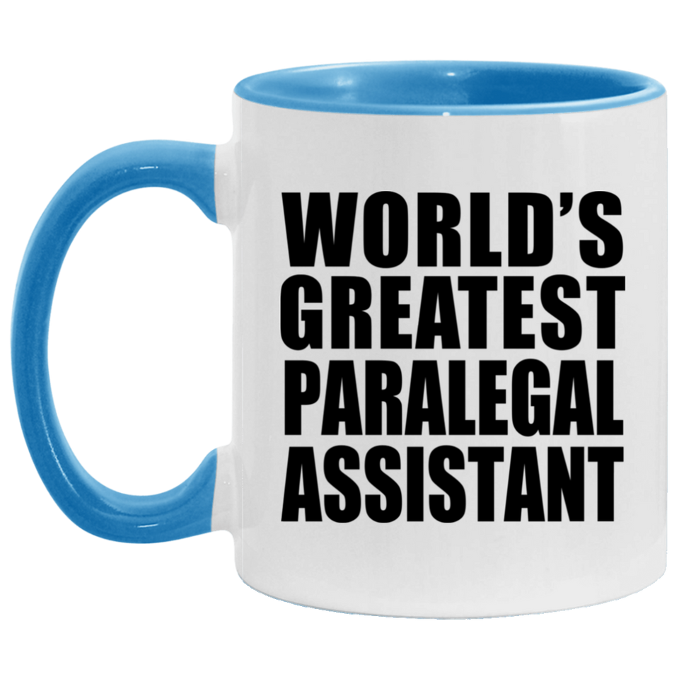 World's Greatest Paralegal Assistant - 11oz Accent Mug Blue