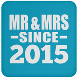 9th Anniversary Mr & Mrs Since 2015 - Drink Coaster