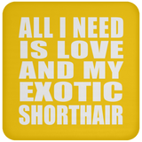 All I Need Is Love And My Exotic Shorthair - Drink Coaster