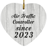 Air Traffic Controller Since 2023 - Heart Ornament F