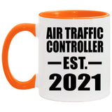 Air Traffic Controller Established EST. 2021 - 11oz Accent Mug Orange