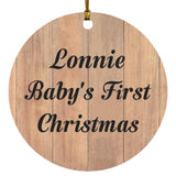 Lonnie Baby's First Christmas - Circle Ornament C