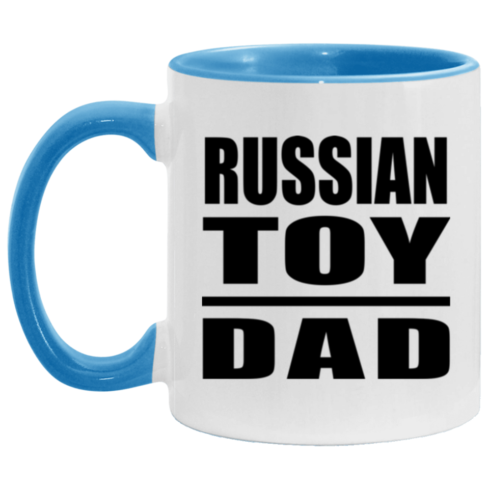 Russian Toy Dad - 11oz Accent Mug Blue