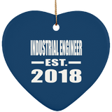 Industrial Engineer Established EST. 2018 - Heart Ornament