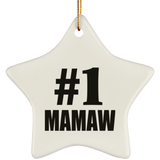Number One #1 Mamaw - Star Ornament