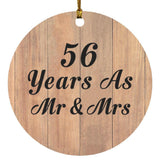 56 Years As Mr & Mrs - Circle Ornament C